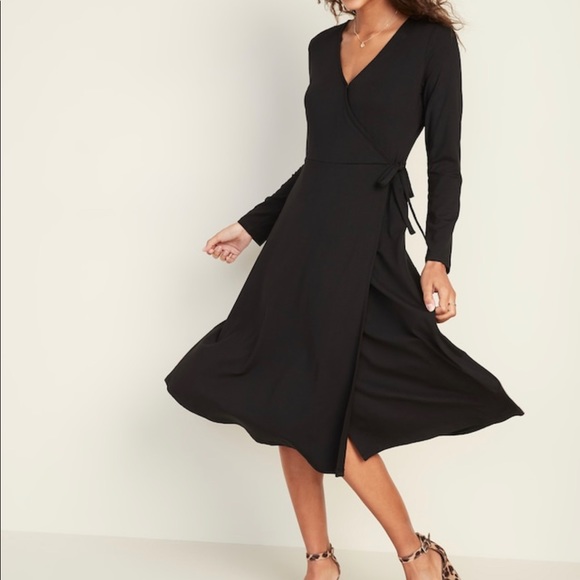 🌺Waist Defined Faux-Wrap Jersey Midi Dress 👗 - Picture 3 of 3